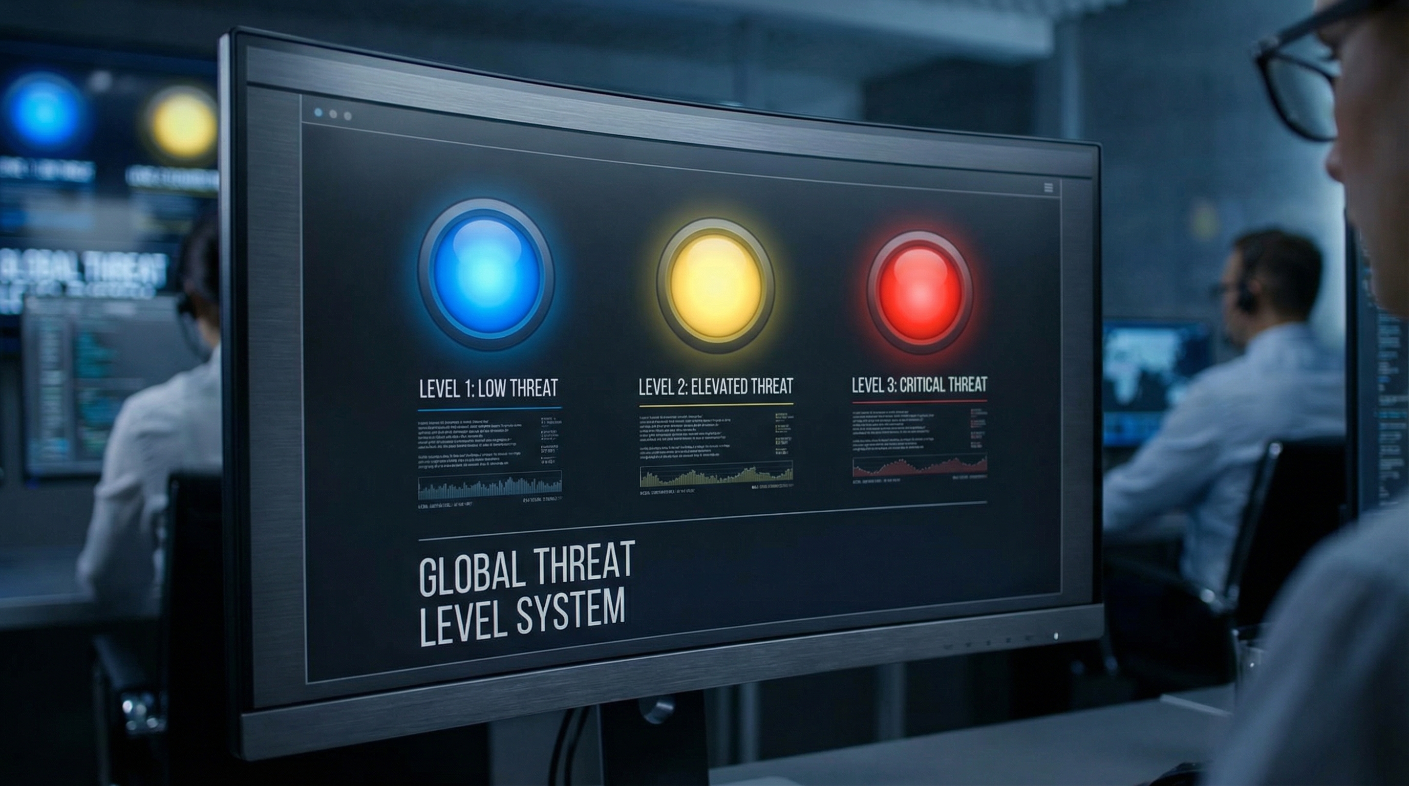 Все объекты — уровни террористической опасности (синий, жёлтый, красный)